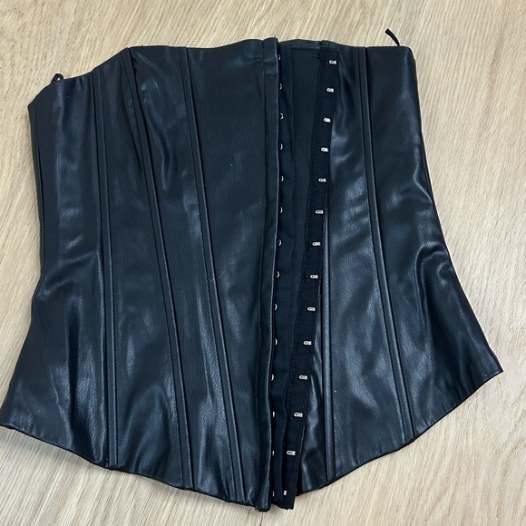 Zara Faux Leather Corset Top XS - Picture 10 of 15